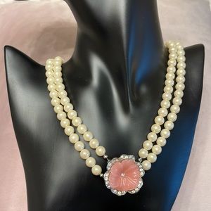 Kenneth jay lane two strands pearl necklace